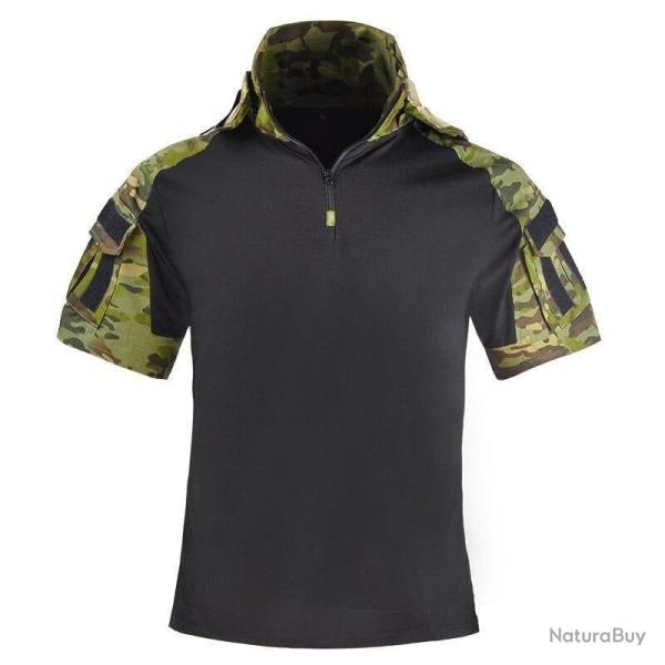 T-shirt combat s�chage rapide HWild - Multicam vert / XXXL (90-100KG)