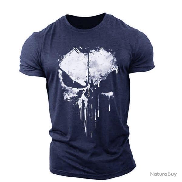 T shirt Ghost Punisher manches courtes Bleu