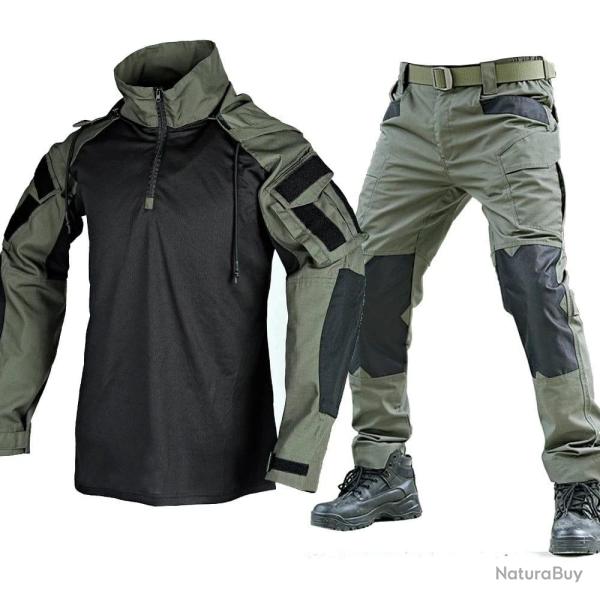 Ensemble chemise et pantalon tactique Tribe Fans - Vert / M