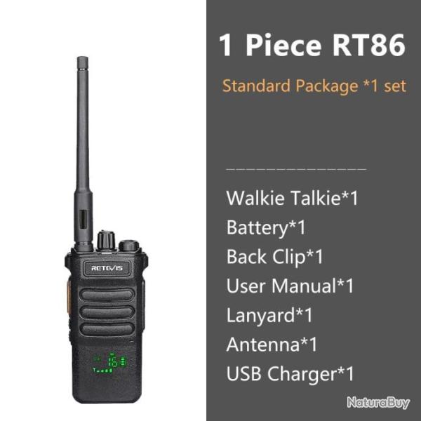 Talkie-walkie longue port�e RT86 PTT 10W - 1PC