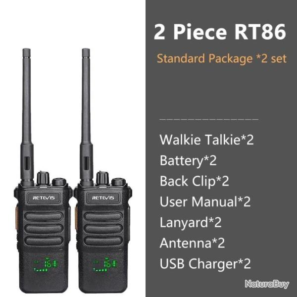 Talkie-walkie longue port�e RT86 PTT 10W - 2PCS