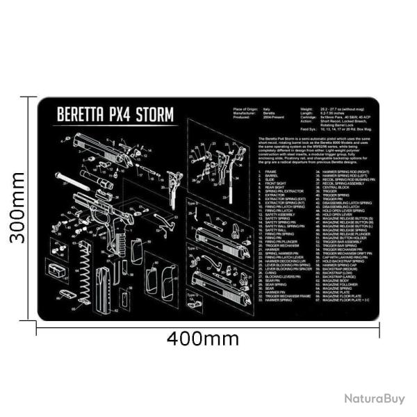 Tapis nettoyage P365 1911 Glock - PX4