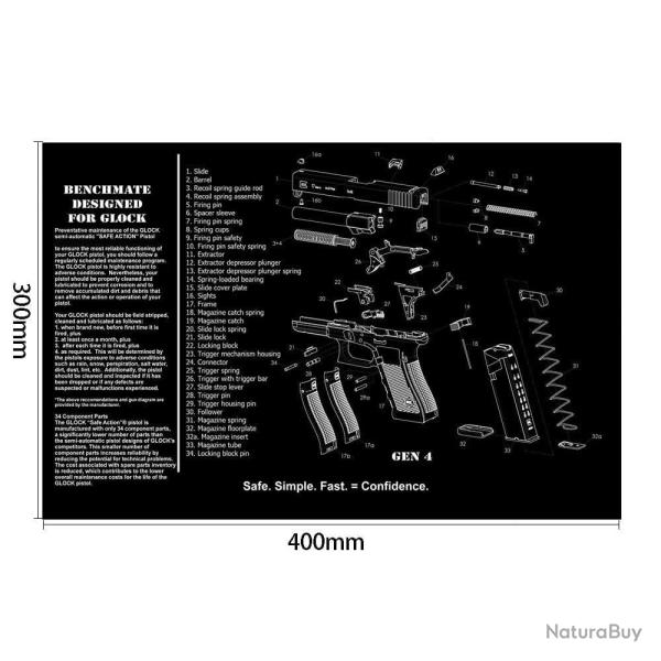 Tapis nettoyage P365 1911 Glock - Gen4 Glock