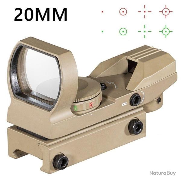 Viseur 11mm/20mm Sniper Airsoft HES - Marron 20 mm