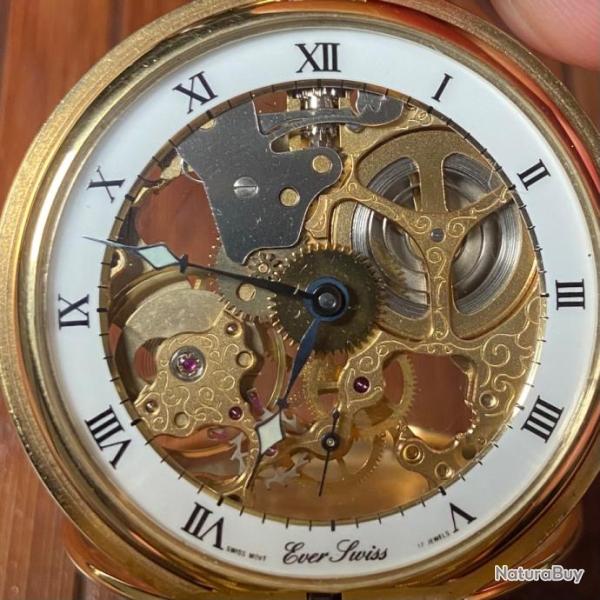 MONTRE � GOUSSET SAVONNETTE SQUELETTE � DOUBLE COUVERCLE