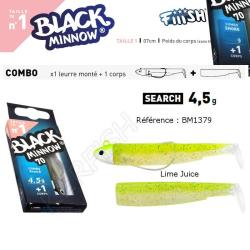 COMBO BLACK MINNOW 7 CM N&deg;1 FIIISH 7 cm / 4.5 g Lime Juice