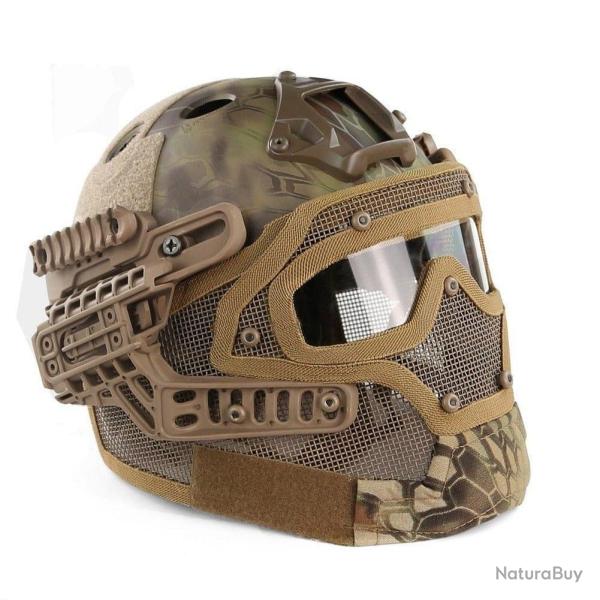 Casque int�gral SGS HL-20 - Python marron
