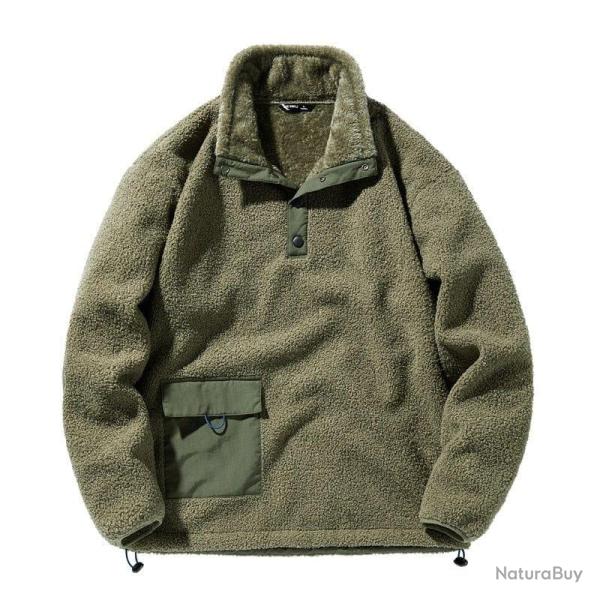 Sweat Pave Hawk velours �pais Army Green