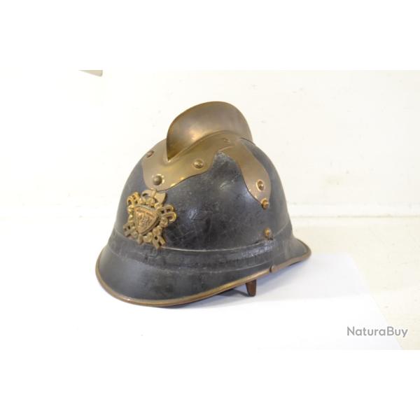 Casque de pompier Tchque Mestys Borova, 1910 - 1920 Vysocina Tchquie.