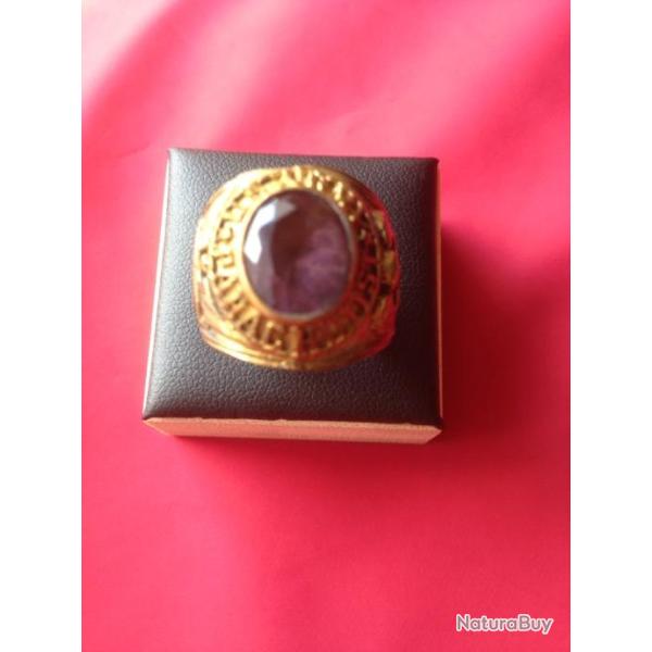 Bague Chevali�re US Army Parachutiste Plaqu� Or Taille 8 us ou 57 Fr