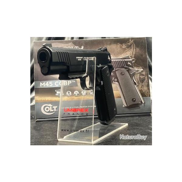 PACK LASER PR�T A TIRER PISTOLET COLT M45 A1 CQBP CO2 CAL BB/4.5 BLACK