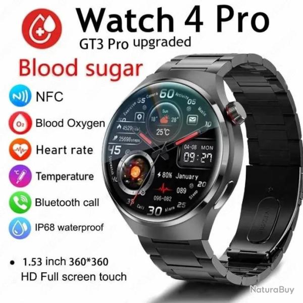 Montre Connect�e GPS Xiaomi GT4 Pro �cran HD AMOLED Etanche Fr�quence Cardiaque - Noir