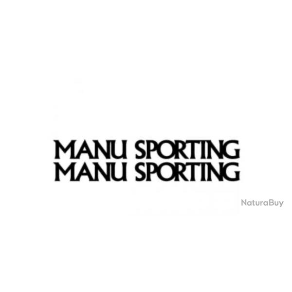 2 Stickers autocollant MANU SPORTING pour canon de fusil, Expdition sous 24H GARANTIE   .