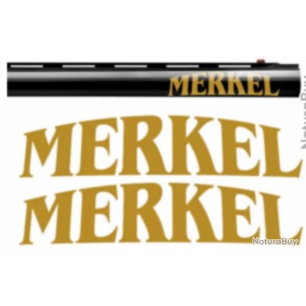 2 Stickers autocollant MERKEL pour canon de fusil, Expdition sous 24H GARANTIE   .