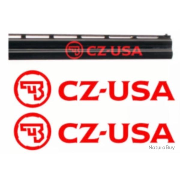 2 Stickers autocollant CZ-USA pour canon de fusil, Expdition sous 24H GARANTIE   .