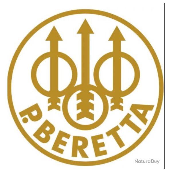2 Stickers autocollant P.BERETTA DECORATION 9 cm de diamtre Expdition sous 24H GARANTIE   .