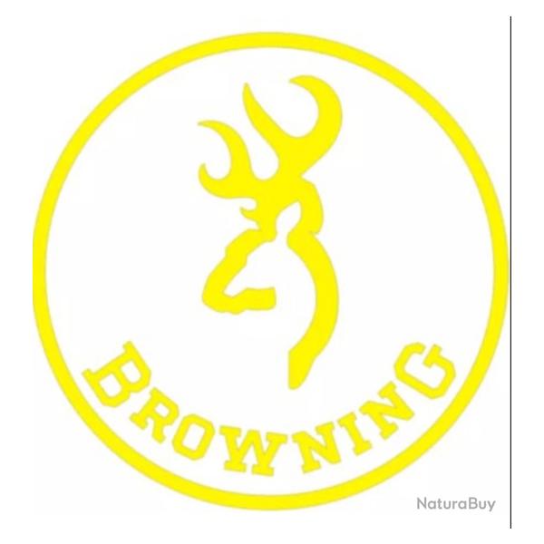 2 Stickers BROWNING autocollant DECORATION 9 cm de diamtre Expdition sous 24H GARANTIE   .