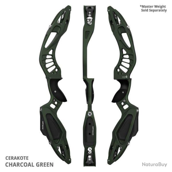 MYBO - Poign�e Barebow MYKAN 25" CERAKOTE GAUCHER (LH) CHARCOAL GREEN
