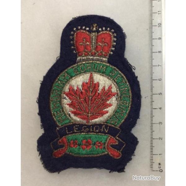WW2 ROYAUME-UNI COMMONWEALTH - INSIGNE BRODE ROYAL L�GION CANADA