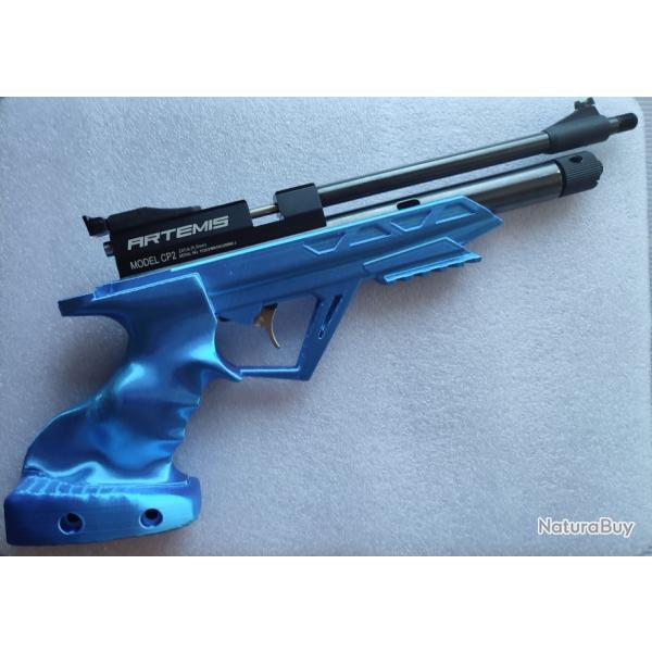 Magnifique Poigne crosse ergonomique pour Artemis cp2 droitier ou gaucher sur commande.