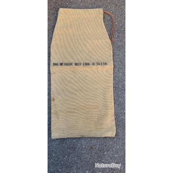 SAC EN TOILE BEIGE R�CUPERATEUR DE MAILLONS/DOUILLES BROWNING 50 - US WWII
