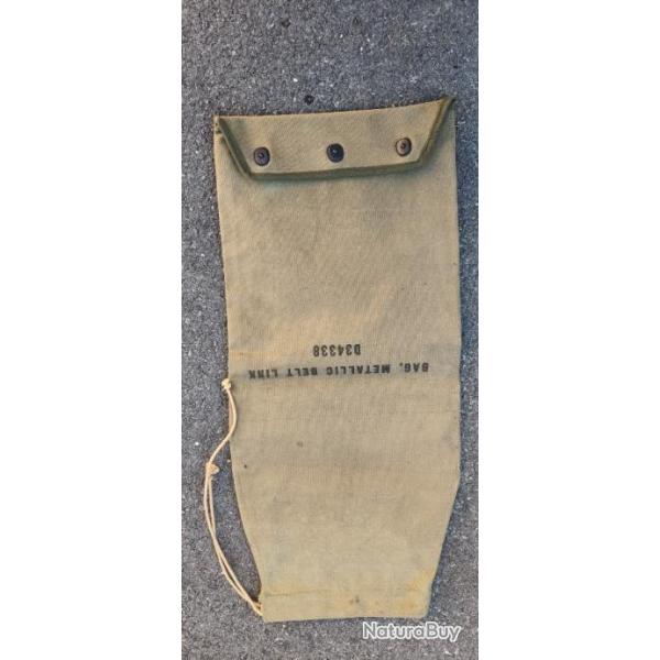 SAC EN TOILE R�CUPERATEUR DE MAILLONS/DOUILLES BROWNING 50 - MODELE A PRESSION - US ww2