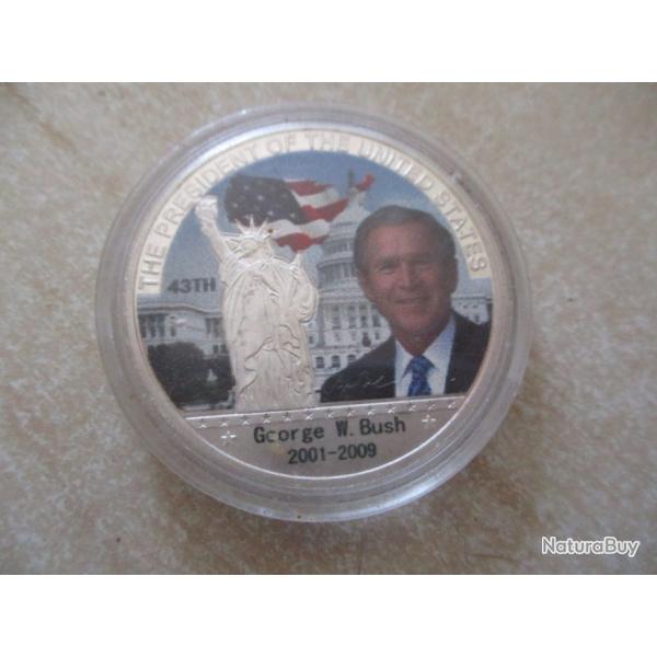 pi�ce comm�morative pr�sident usa  george w.bush