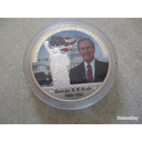 pi�ce comm�morative pr�sident usa george h.w.bush