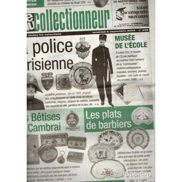 la vie du collectionneur 426 la police parisienne, b�tises de cambrai, plats de barbiers,