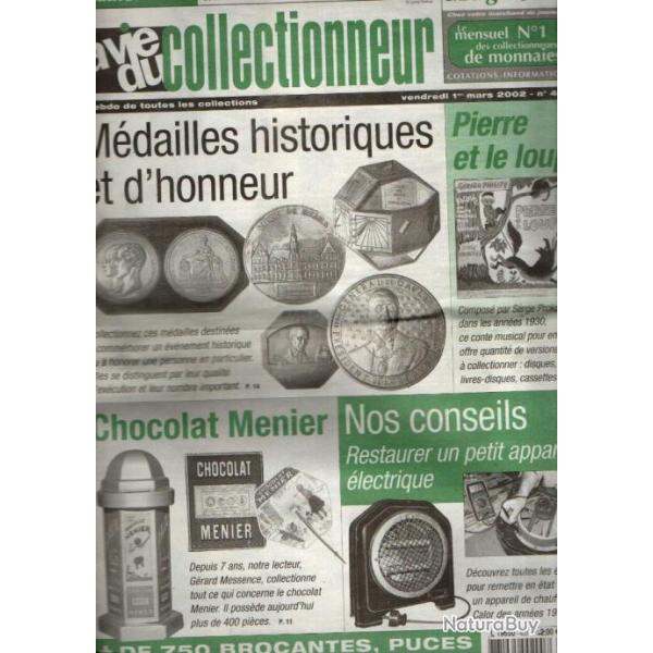 la vie du collectionneur 403 m�dailles historiques et d'honneur, chocolat menier, pierre et le loup