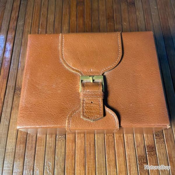 BO�TE �CRIN LUXE MONTRE ROLEX VINTAGE CUIR BOIS