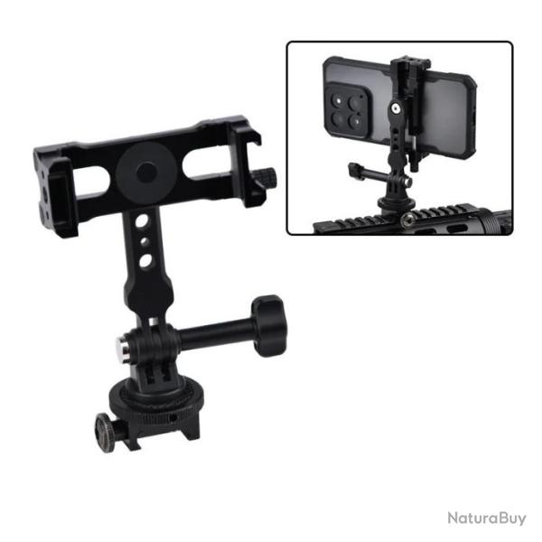 Embase pour cam�ra Go Pro avec adaptateur pour t�l�phone sur rail picatinny 20mm