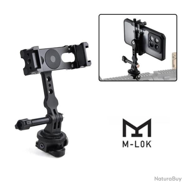 Embase pour cam�ra Go Pro avec adaptateur pour t�l�phone sur rail M-lok