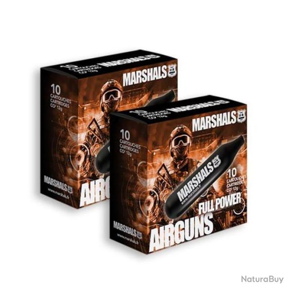 MARSHALS Black Power 2 Box 20 Cartouches Co2 12g Hautes performances