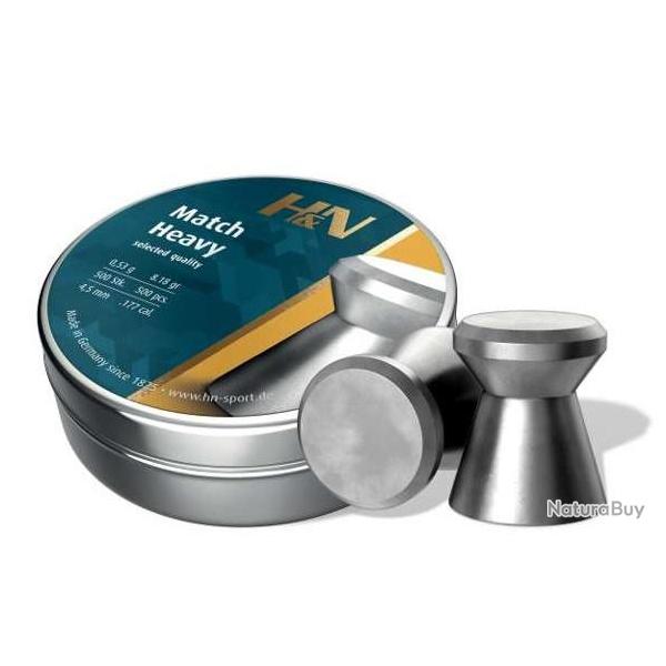 H&N - Plombs�4.49 MATCH CARABINES/HEAVY (x500)