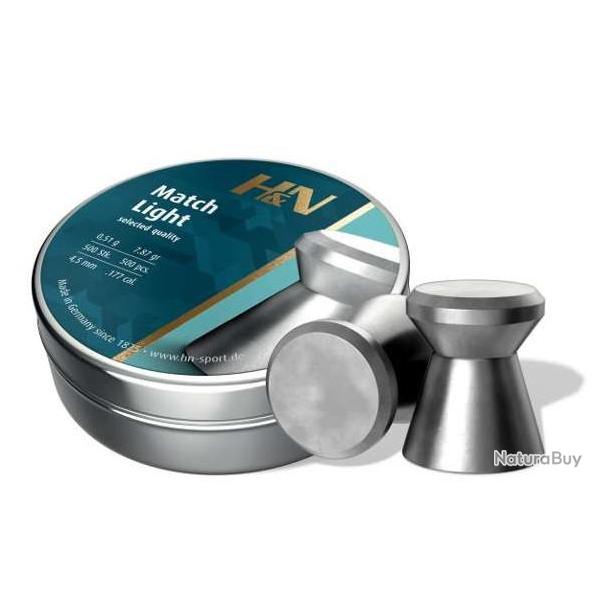 H&N - Plombs�4.49 MATCH PISTOLET/LIGHT (x500)