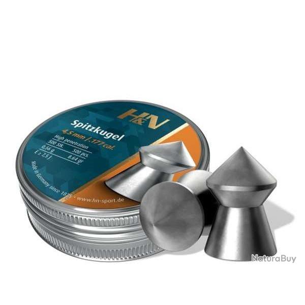 H&N - Plombs�SPITZKUGEL 4.5�(x500)