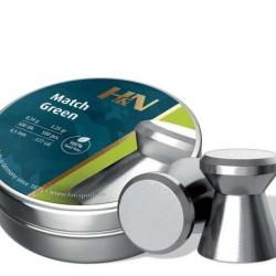 H&N - Plombs&nbsp;MATCH GREEN CAL.4.5&nbsp;(x500)