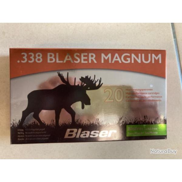 Vends munitions BLASER cal.338 Blaser Mag 210gr