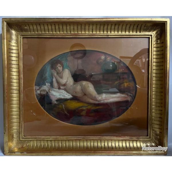 Jean, Gabriel, Domergue , Huile Sur, Panneaux, nu de jeune femme, dat�, 1917