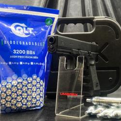 Pack pr&ecirc;t a tirer PISTOLET GLOCK 17 - "DELUXE"- Cal. BBS 6MM - CO2