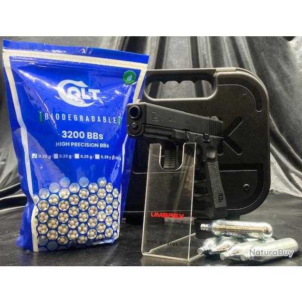Pack pr�t a tirer PISTOLET GLOCK 17 - "DELUXE"- Cal. BBS 6MM - CO2
