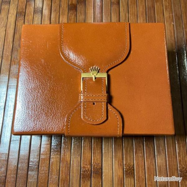 BO�TE �CRIN LUXE MONTRE ROLEX VINTAGE CUIR BOIS ��-