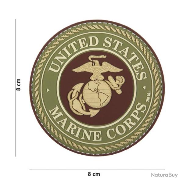 PATCH 3D PVC United States Marine Corps marron