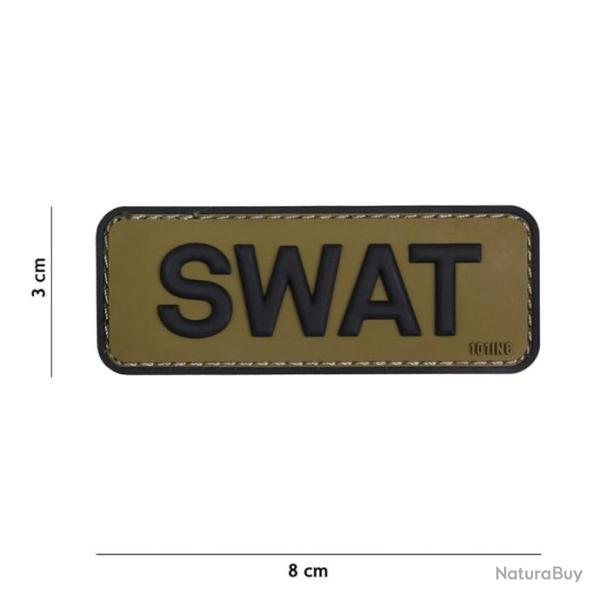Patch 3D PVC SWAT vert/noir