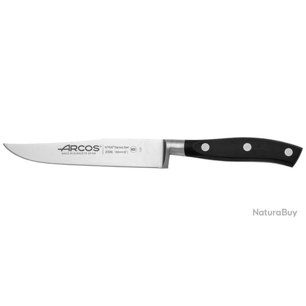 Riviera - Couteau D�couper - Arcos - Noir 150mm