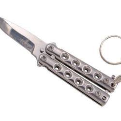 PORTE-CLES COUTEAU PAPILLON THIRD 5,5CM TOUT INOX