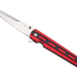 COUTEAU THIRD ALUMINIUM ROUGE 11,5CM INOX