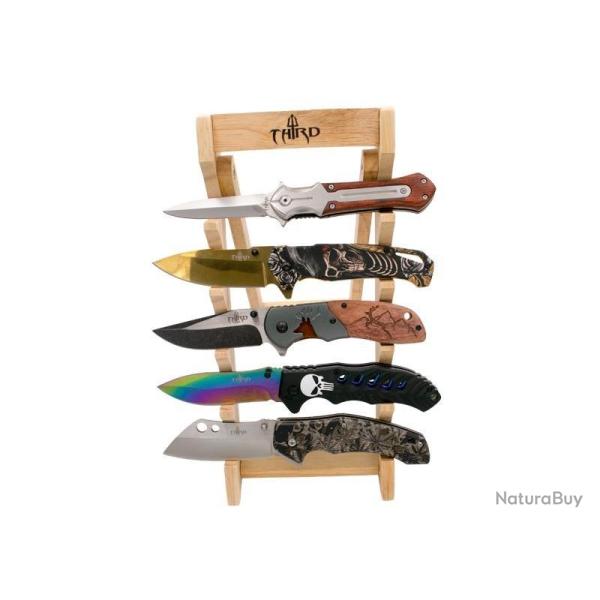 SUPPORT BOIS THIRD POUR 5 COUTEAUX