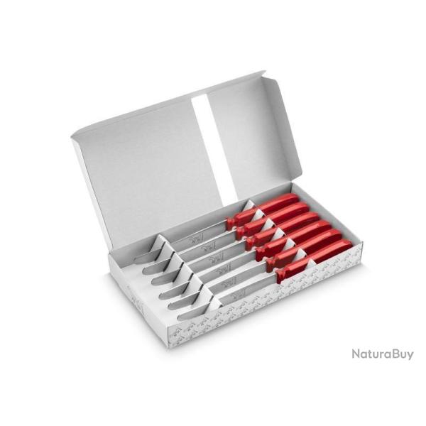 COFFRET 6 COUTEAUX CHIEN� THIERS-ISSARD ROUGE